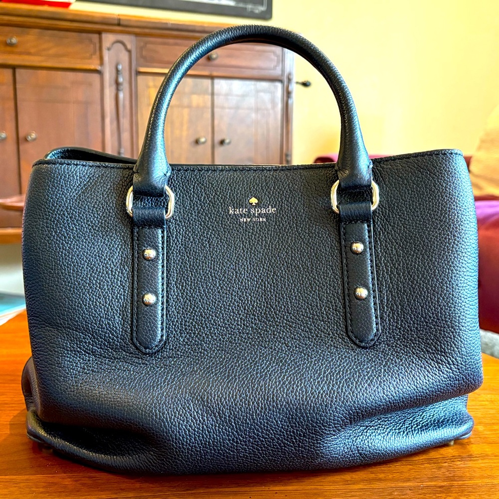 Kate Spade Black Leather Tote Bag